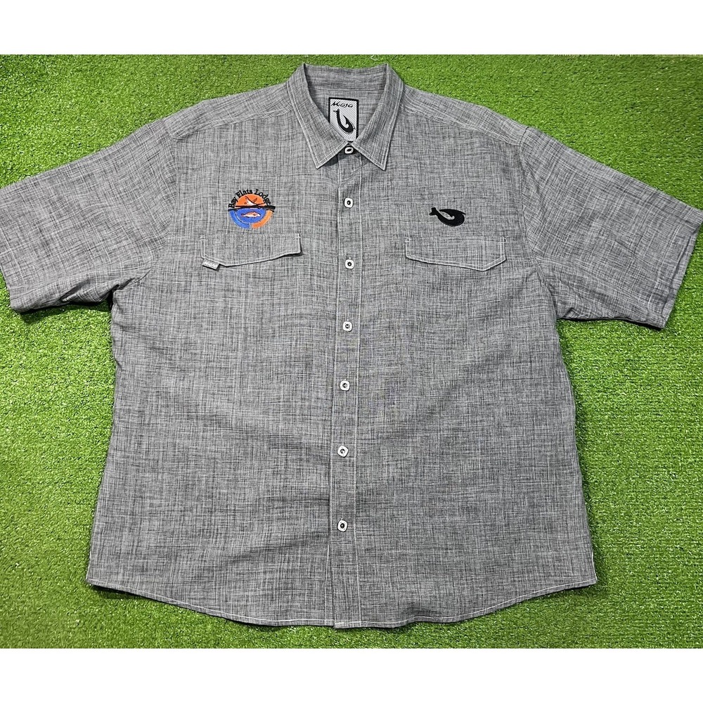 Mojo Fishing Shirt 2XL Outdoor Performance Embroider Duck Hunt Fish Logo 2XL